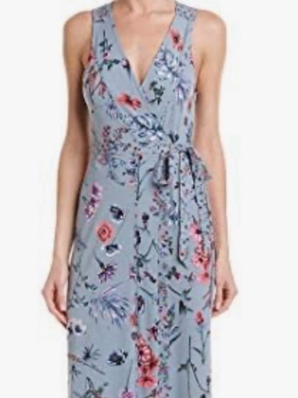 BCBG Maxazria wildflower maxi wrap dress size M